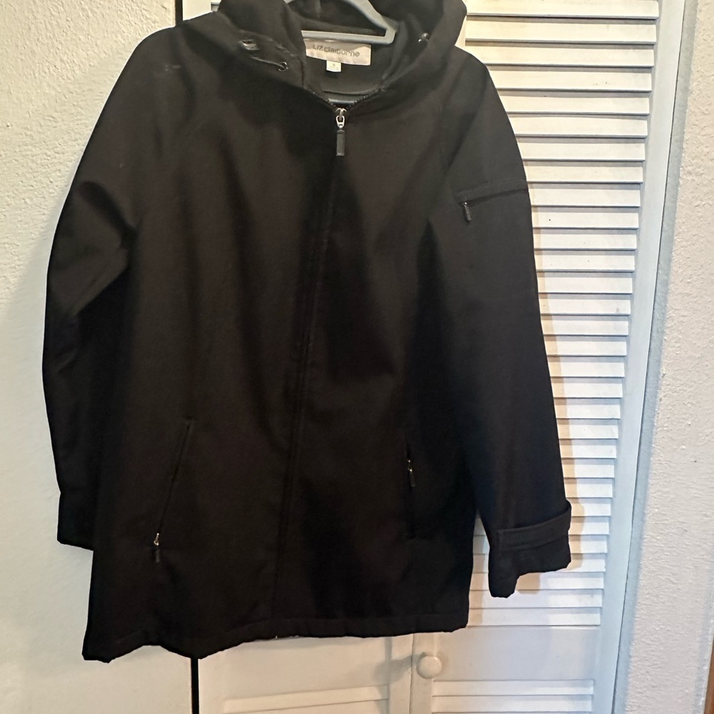 Liz Claiborne Black Zip-Up Jacket